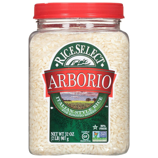 Arborio Rice for Italian Risotto, Premium Gluten-Free Rice, Non-Gmo, 32-Ounce Jar, (Pack of 1)