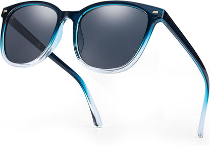 Polarized Sunglasses for Women, Square Mirrored Trendy Shades with UV Protection Reduce Glare Sun Glasses