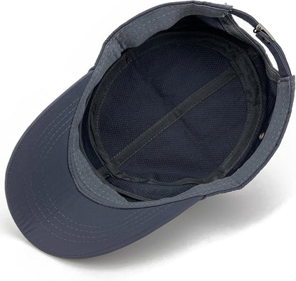 Polyester Water Resistant Military Caps for Men Quick Dry Cadet Hats for Women Army Cap Flat Top Dad Hat