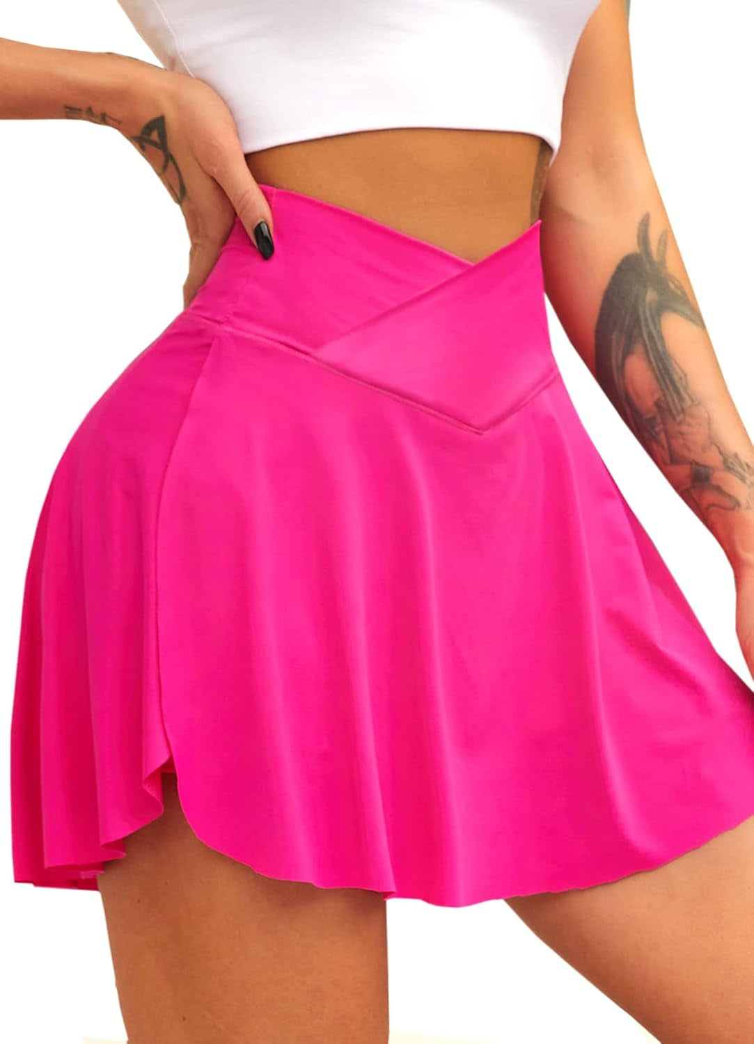 Women Tennis Skirts with Pockets High Waisted Golf Skirts Athletic Skorts Pleated Mini Skirt Workout Sport Pickleball