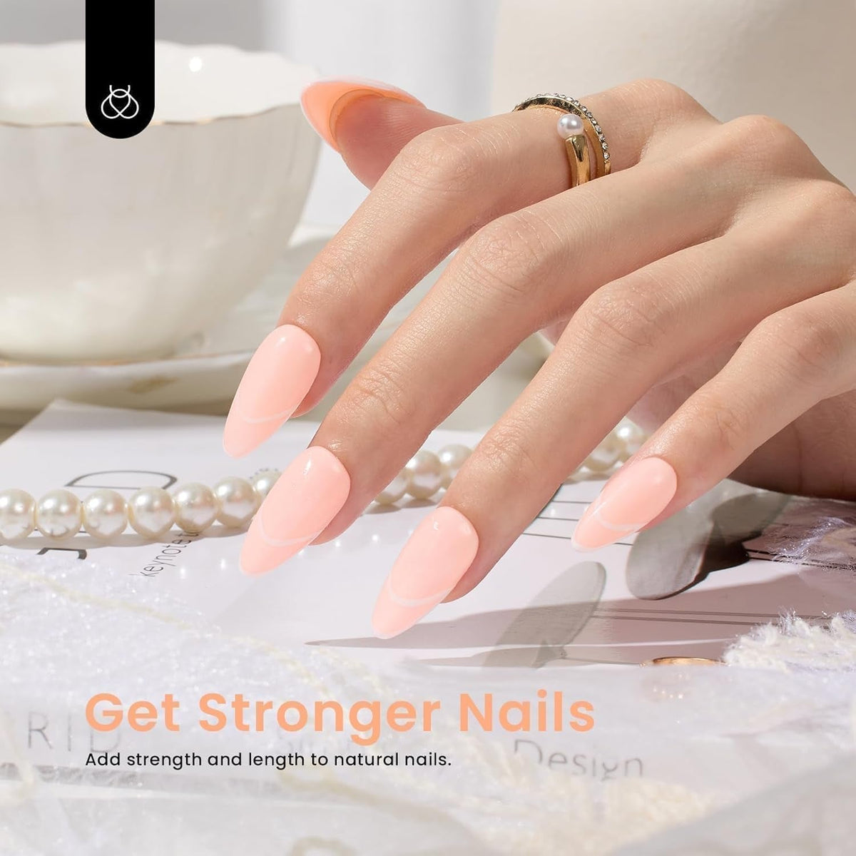 Beetles Builder Gel 6 Colors 7 in 1 Strengthener Gel Clear Nude Pink Milky White Hard Gel Nail Extension Gel Rhinestone Gel Nail Glue Art Base Gel Needed