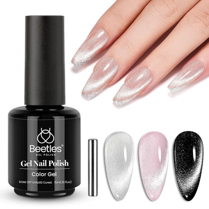 Beetles Gel Nail Polish, 1Pcs 15ml Electric Punk Bright Blue Color Gel Polish Soak Off Uv LED Gel Nail Art DIY Gel Nail Manicure for Girls Women Gifts Spring
