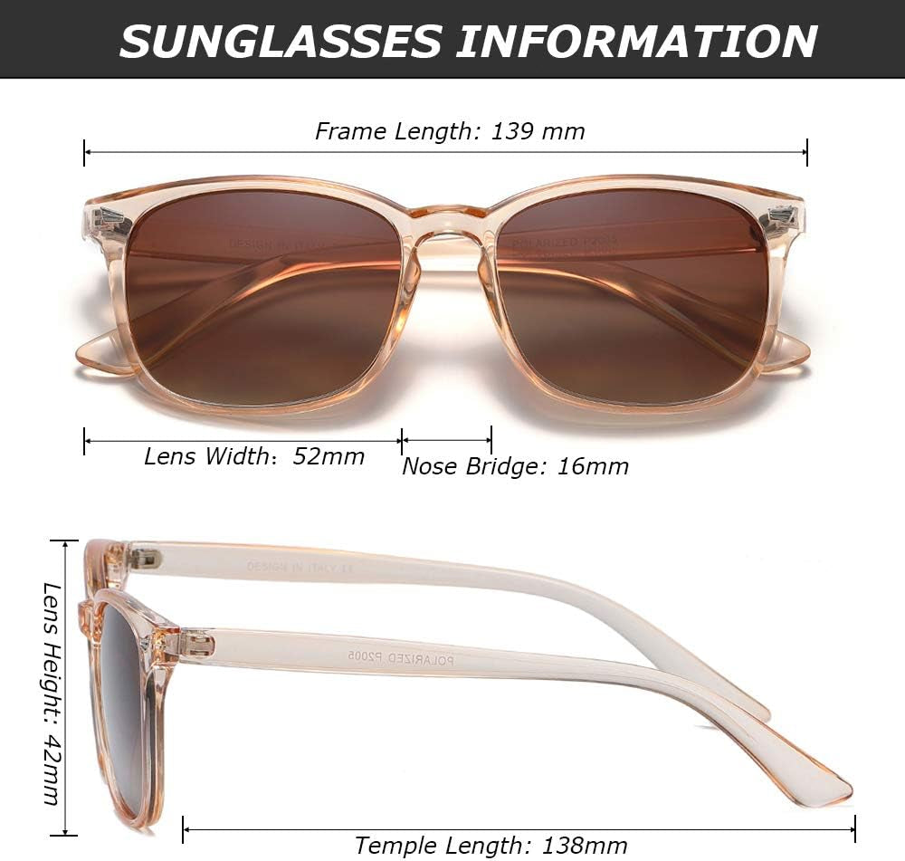 Polarized Sunglasses for Women Classic Retro Style UV400 Protection
