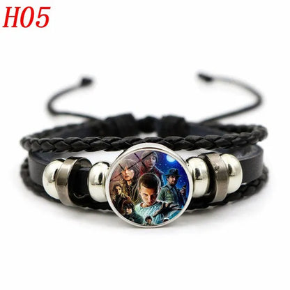 12 Styles Stranger Things 4 Hellfire Club Time Gem Bracelets & Bangles for Unisex Women Men Fashion Jewelry Gifts