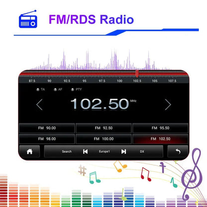 PODOFO【2+32G】HD 9'' Android 10.1 Car Radio Stereo with GPS Navigation Wifi Bluetooth FM/RDS for Mercedes-Benz W204 2006-2011 with 12LED Camera/ DVR (Optional)