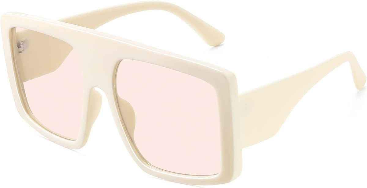 Oversized Square Sunglasses for Women Men Fashion Siamese Lens Style Flat Top Shield Shades