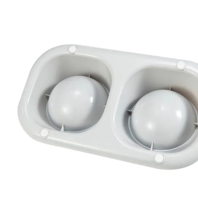 Double Dog Bowls Pet Cat Feeding Stainless Steel Water Food Bowls Feeder Tilted Elevated Cat Bowl Dispenser Pet Accessories