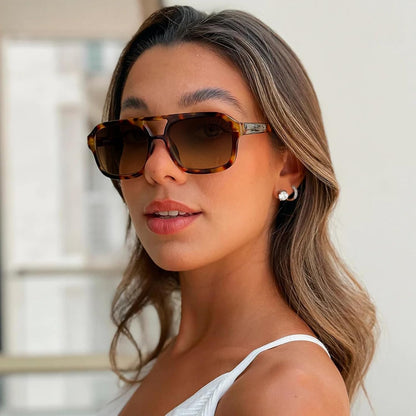 Retro Square Sunglasses for Women Men Trendy Rectangle Aviator Sun Glasses Vintage 70S Shades