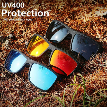 Square Polarized Sunglasses for Men Vintage Style Driving Travel Sun Glasses Lightweight Frame UV Protection Goggles