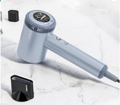 Hair Dryer Ionic Hair Blow Dryer -  110, 000 RPM High-Speed Professional Blow Dryer for Fast Drying, Lightweight Travel Hairdryer for Women with Nozzle, Thermo-Control, LED Display