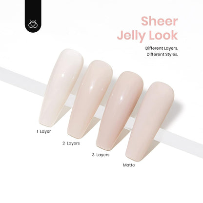 Nail Set 6 Colors, Pink Champagne Glitter Gel Nail Kit Old Money Collection Nude Pink Cream Color Soak Off UV LED Manicure Kit for Women Girls