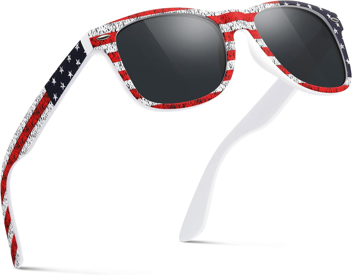 Sunglasses Men Polarized Sunglasses for Mens and Womens,Black Retro Sun Glasses Driving Fishing UV Protection