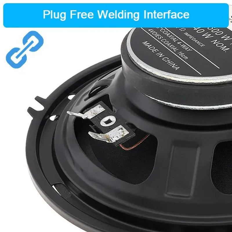 2Pcs 6 Inch 600W Full Range Frequency Car Audio Speaker Modified Heavy Mid-Bass Ultra-Thin Speaker Non-Destructive Installation