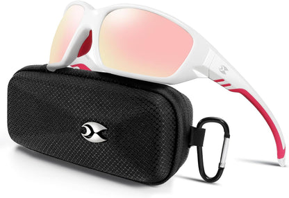 Sports Polarized Sunglasses for Men: Womens UV400 Protection Sun Glasses Wrap Around Goggles for Fishing Driving TR90