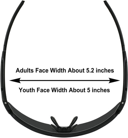 Two Sizes For Adults and Youth Polarized Sunglasses Men Women Outdoor Sport Baseball Glasses UV400 Cycling Eyewear