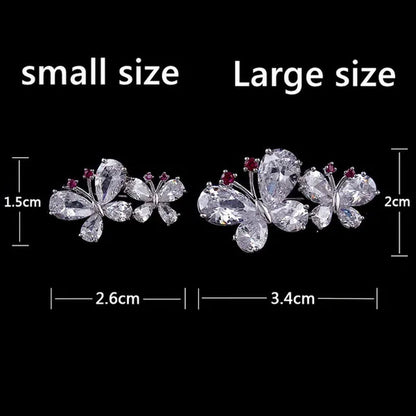 7 colors New Rhinestone Brooches for Women Butterfly Brooch Wedding Fashion Jewelry Gift Women Cute Zinc Crystal Butterfly Enamel Pin Accessories Arrow