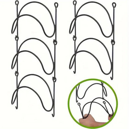 5 Layers Wrought Iron Bathroom Towel Rack Wall-Mounted Wine Bottle Display Rack Simple Multifunctional Storage Shelf