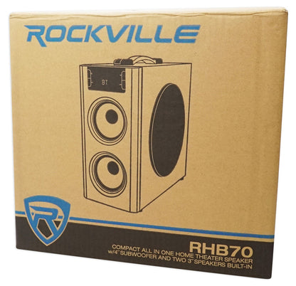 Rockville RHB70 Home Theater Compact Powered Speaker System W Bluetooth/Usb/