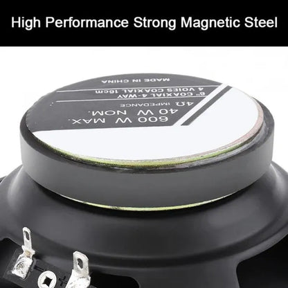 2Pcs 6 Inch 600W 4 Way Car Coaxial Speakers Music Stereo Full Range Frequency Hifi Speakers Non Destructive Installation