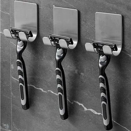 304 Stainless Steel Razor Holder Men Shaving Shaver Razor Stand Shelf Shaving Razor Storage Rack Bathroom Hook Organizer