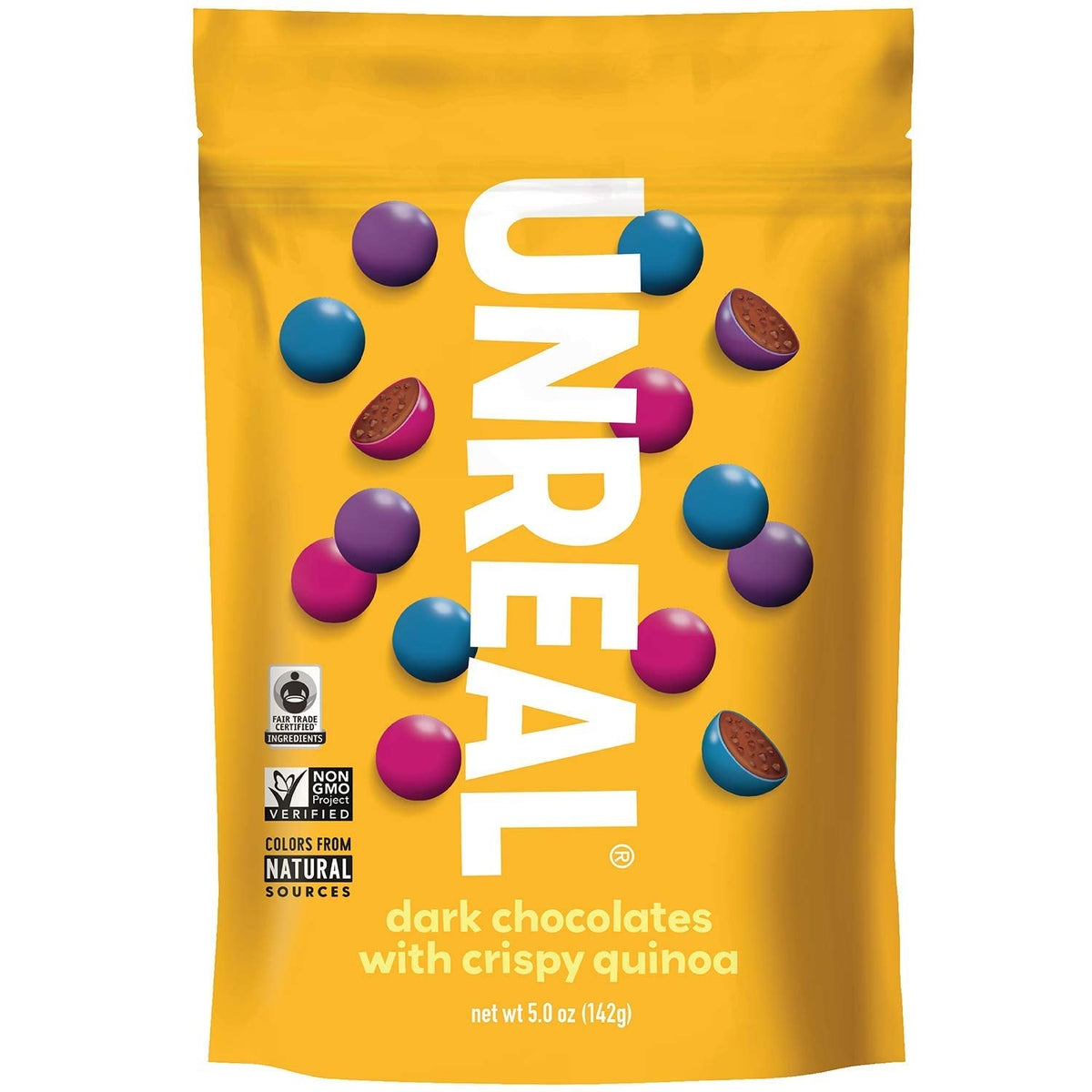 , Candy Coated Chocolate Crispy Quinoa Gems Bag, 5 Ounce