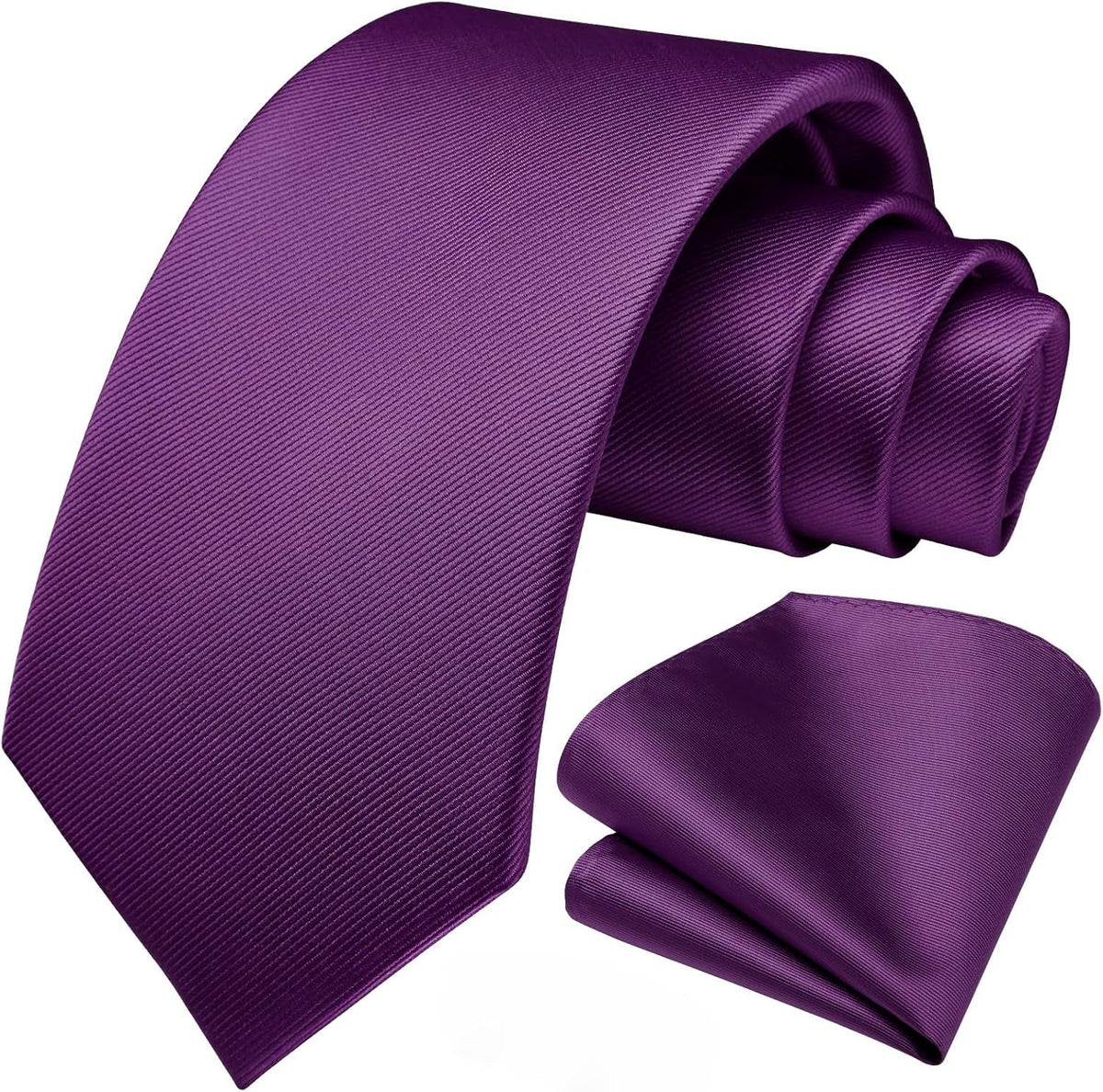 Mens Ties Solid Color Ties for Men Formal Necktie with Pocket Square Set Satin Silk Neck Tie Handkerchiefs Set