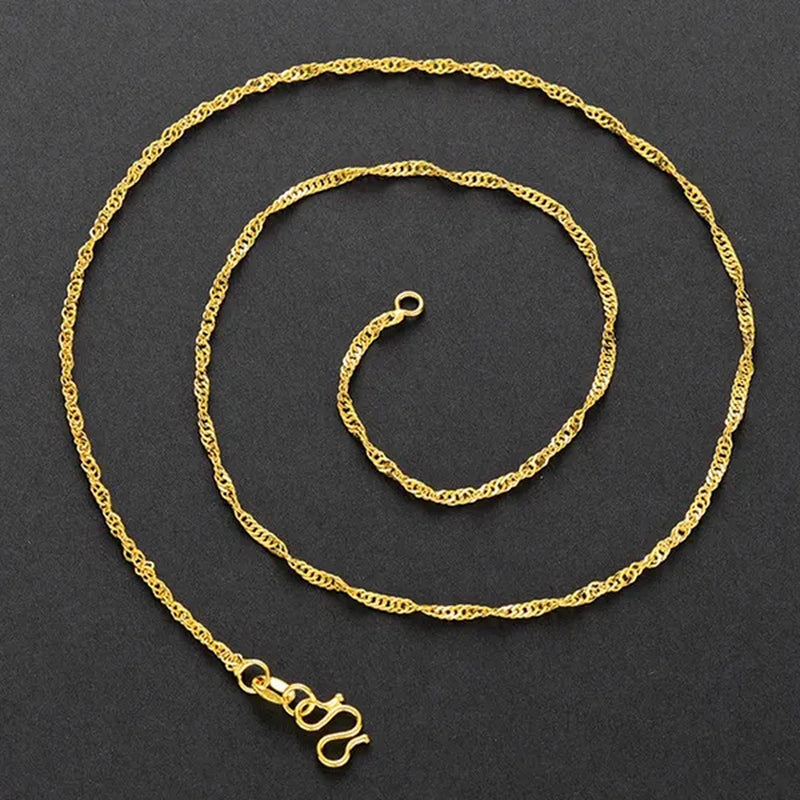 7PCS Mix 18K Gold 925 Sterling Silver Men's Link Necklace Women's Chain Jewelry Link Necklace Set Chains+Lobster Clasps 925 Tag 1/3/5/7PCS