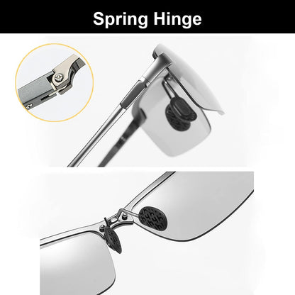 Polarized Photochromic Driving Z87 Sunglasses for Men Women Day and Night Safety Glasses