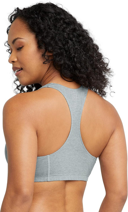 Women'S Racerback Cotton T-Back Bralette (3 Pack)