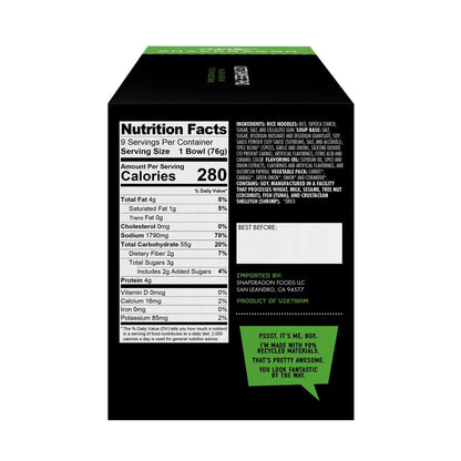 Vietnamese Pho Instant Noodle Bowls | Vietnamese Pho Flavor Broth with Rice Noodles | No Artificial Flavors | No MSG Added | 2.3 Oz (9 Pack)