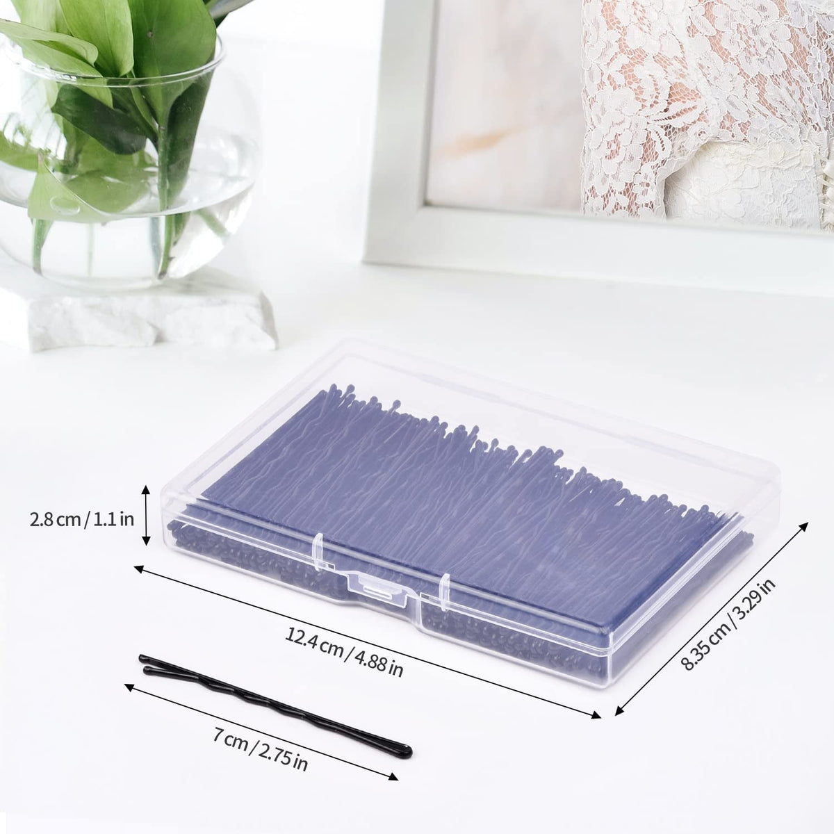120PCS Jumbo Bobby Hair Pins for Women Girl, Large Black Bobby Pins 2.75Inches with Box
