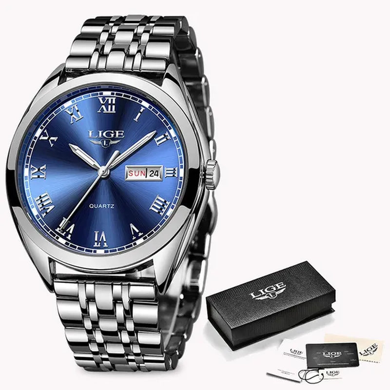 2019 LIGE New Rose Gold Women Watch Business Quartz Watch  Luxury Female Wrist Watch Girl Clock