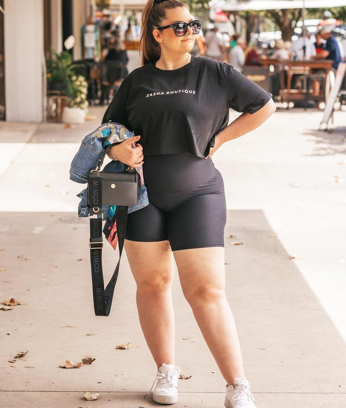 3 Pack plus Size Biker Shorts with Pockets for Women-High Waisted 8" Yoga Pants Workout Shorts