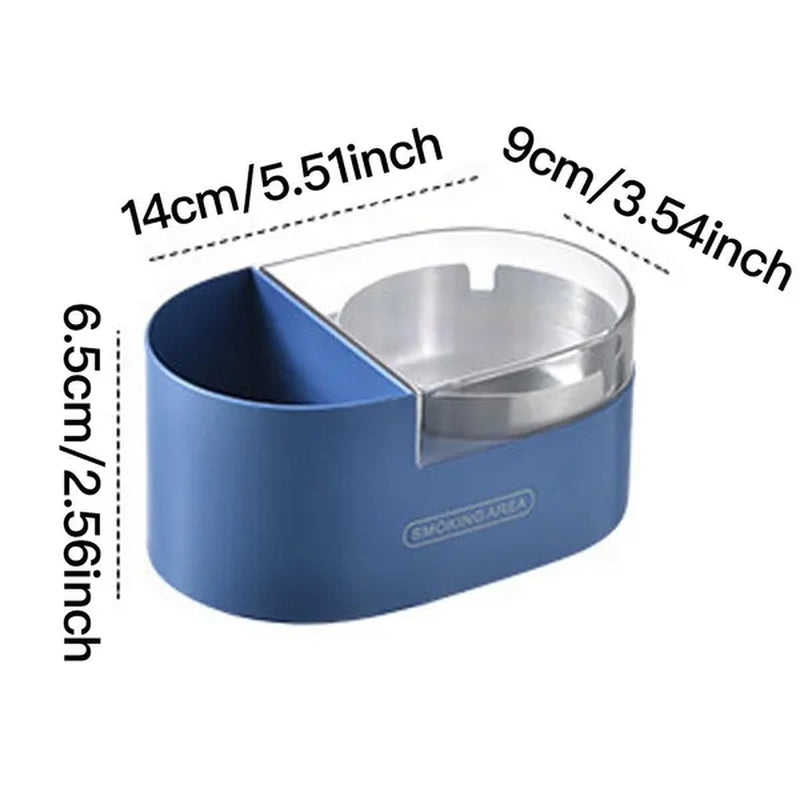 Stainless steel wall-mounted ashtray with lid,cigarette Storage Rack Creative Bathroom Wall Stainless Steel Ashtray