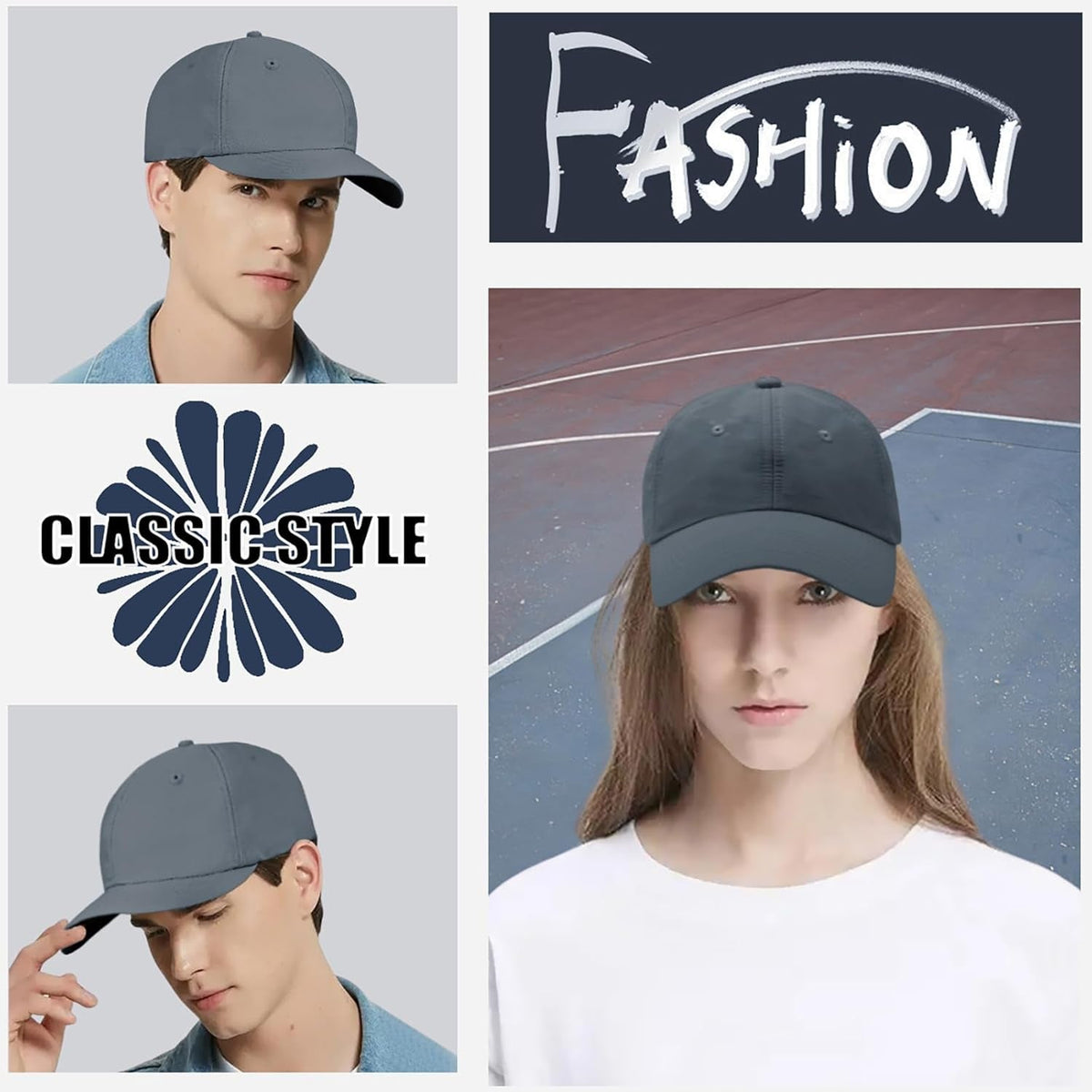 Men Quick Dry Sport Baseball Cap, Men'S Athletic Fitted Cap, Adjustable anti UV Outdoor Sun Hat