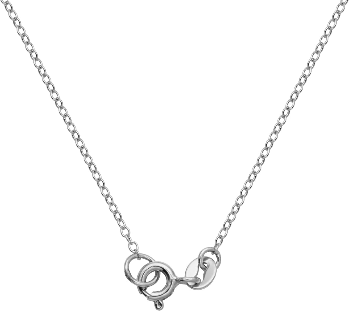 Sterling Silver round Cut Birthstone Pendant Necklace 18" (Previously Amazon Collection)