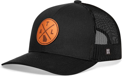 State City Trucker Hat for Men & Women, Adjustable Baseball Hat, Mesh Snapback, Sturdy Outdoor Black Golf Hat