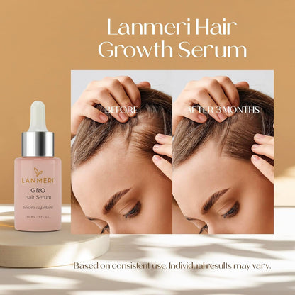 Vegan Hair Growth Serum for Women & Men - Natural Scalp Treatment for Thinning Hair and Hair Regrowth - Fuller-Looking, Thicker and Healthier Hair in 90 Days, All Hair Types