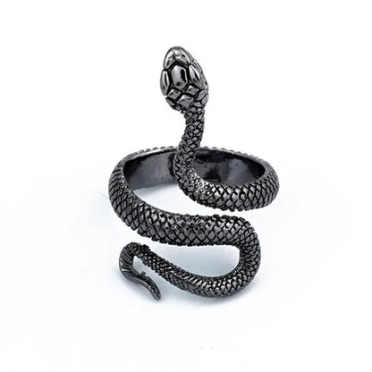 12/8/5/2/1Pcs: Lnnovative snake ring, movable mouth ring, Old gold, old silver, rose gold, gold, gun black，silver,6colors to choose from