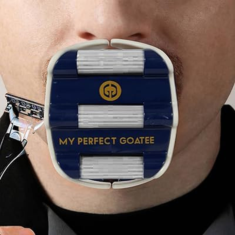 ® Shaving Template - Create a Perfectly Shaped Goatee Every Time - Adjustable Reduces Shaving Time - Shape Goatee and Circle Bead (Version 1.1)