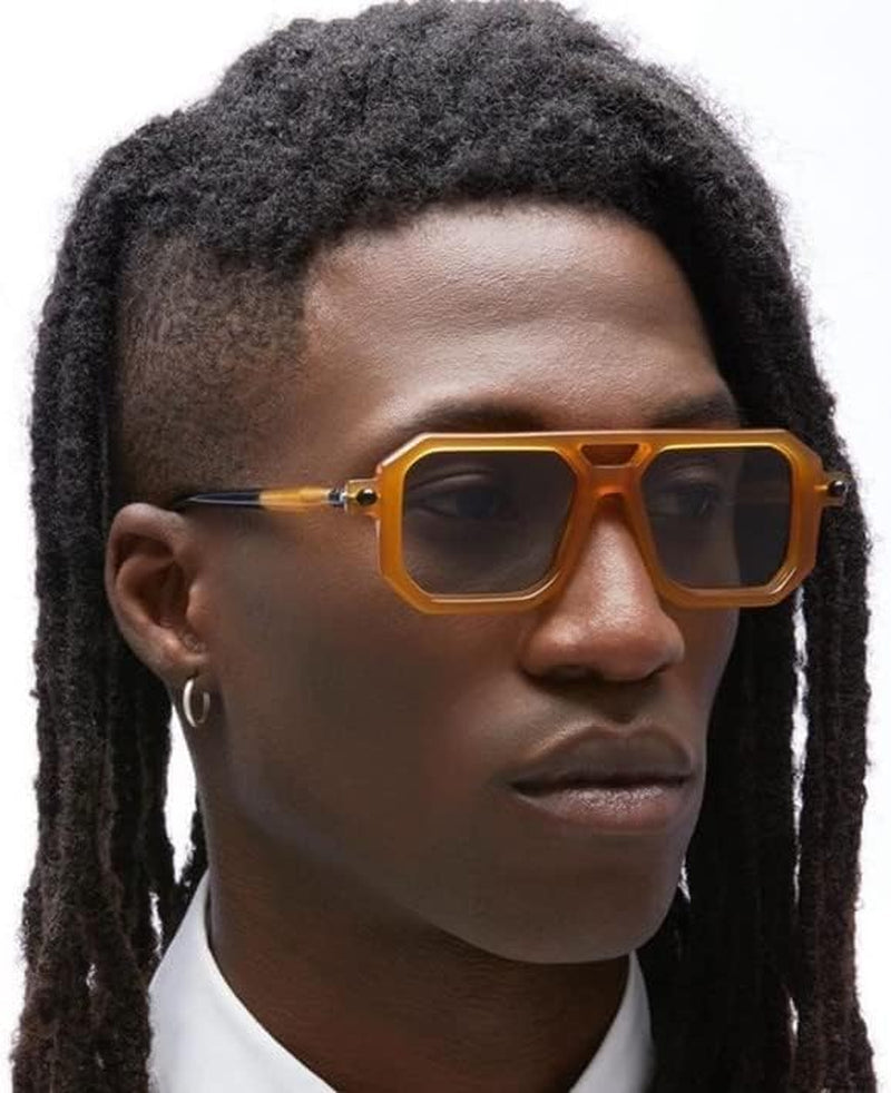 Vintage Square 70s Flat Aviator Sunglasses Women Men Classic Retro Stylish Frame UV400 Sunglasses B2622