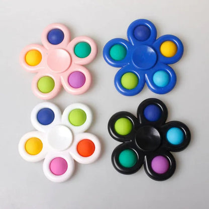10Pcs / 5 / 2 / 1Pcs 2 In 1 Pop & Decompression Fidget Spinner , Gyro Spinner Spinning Top, Playability, Rotatable, Pressable, Decompress ADHD, Children's Toys, Decompression Toy,Fidget Toys Boutique Gifts