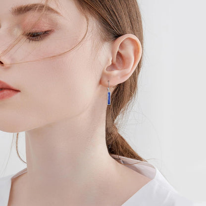Abalone Shell Bar Earrings for Women Sterling Silver Leverback Earrings Abalone Jewelry Gift