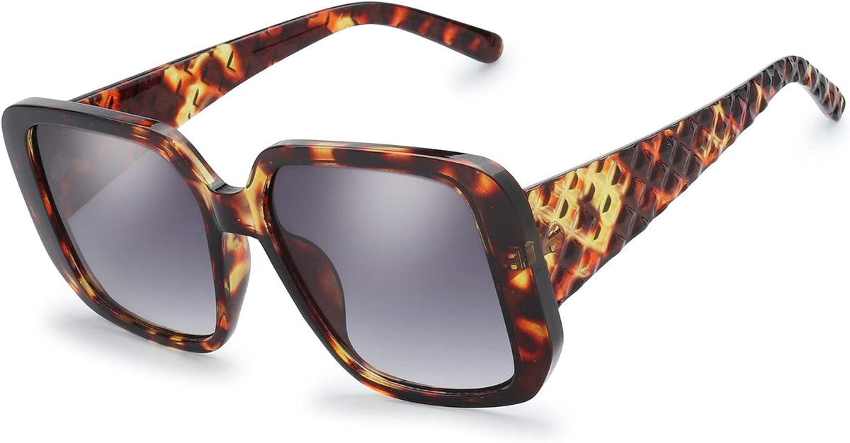 Women's Oversized Square Jackie O Cat Eye Hybrid Butterfly Fashion Sunglasses - Exquisite Packaging