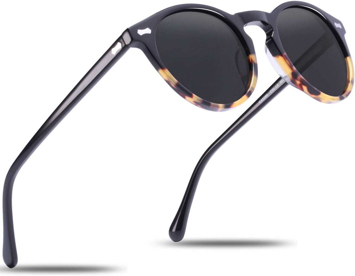 Vintage Polarized Sunglasses for Men UV400 Protection Retro Fashion Eyewear Hand-crafted Acetate Frame CA5288L