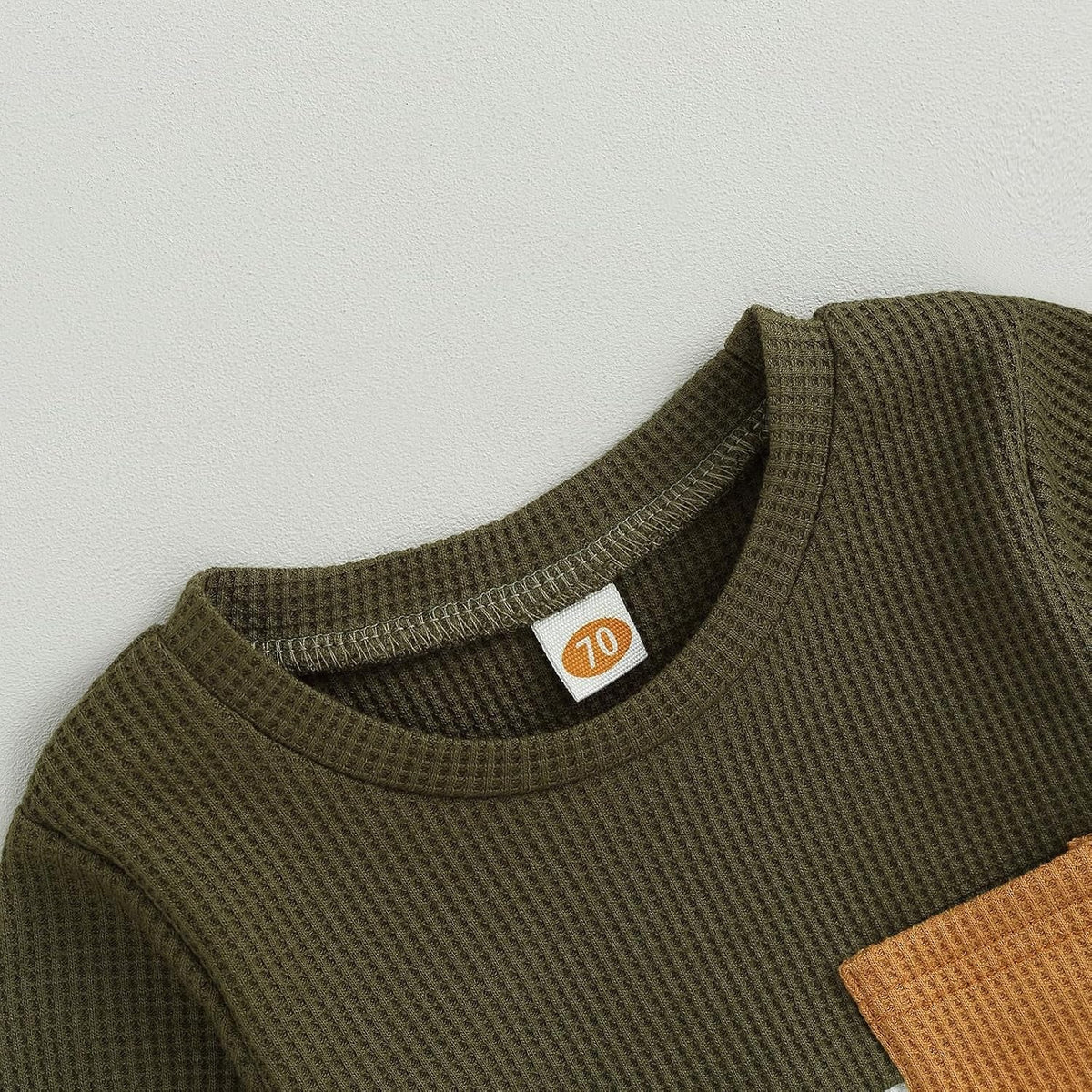 Baby Boy Clothes Fall Winter Waffle Knit Contrast Color Sweatshirt Tops Casual Pants Set Toddler 2Pcs Outfit