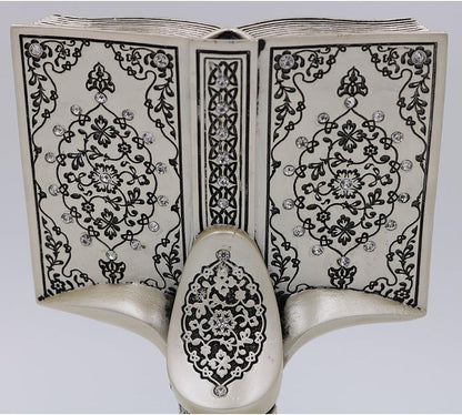 Quran Open Book with Ayatul Kursi and Nazar DUA - Muslim Home Decor Showpiece Ornament Gift 6.25 X 4.5In