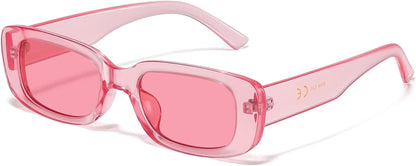 Rectangle Sunglasses for Women Men Trendy Y2k Retro 90s Sun Glasses UV400 Protection Cool Square Frame