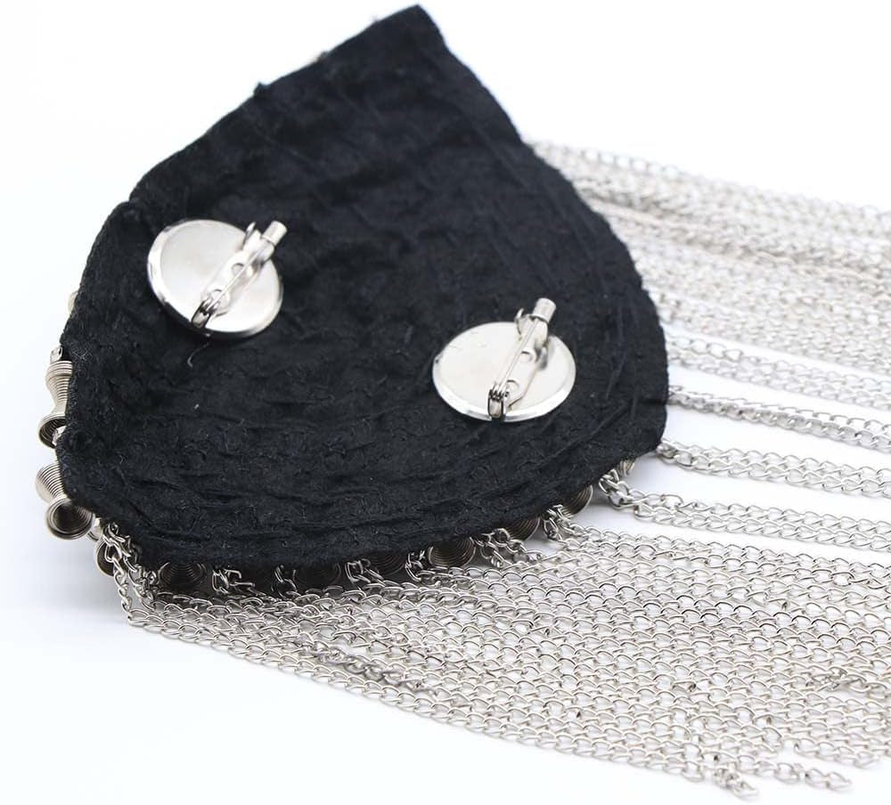1 Pair Shoulder Epaulet Gold Chain Tassel Shoulder Badge Epaulettes Brooch Pin Ringmaster Halloween Costume Appliqes Patches