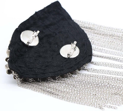 1 Pair Shoulder Epaulet Gold Chain Tassel Shoulder Badge Epaulettes Brooch Pin Ringmaster Halloween Costume Appliqes Patches